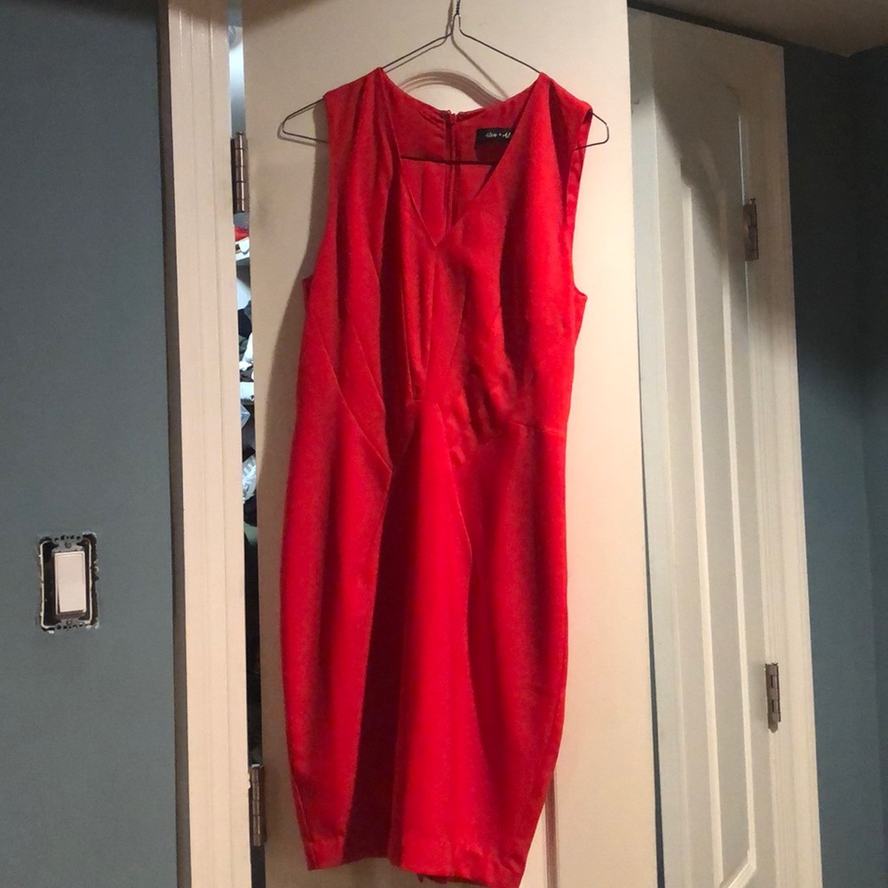 Sheath red dress